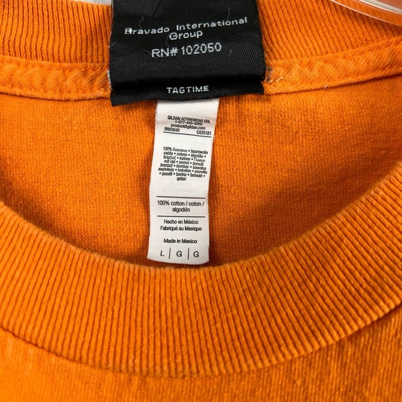 Harley Davidson Graphic T-Shirt Mens Large Orange Biker Grand Cayman Iguana - Picture 6 of 14